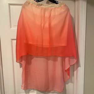 Charlotte Russe Ombré High Low Skirt Size Medium
